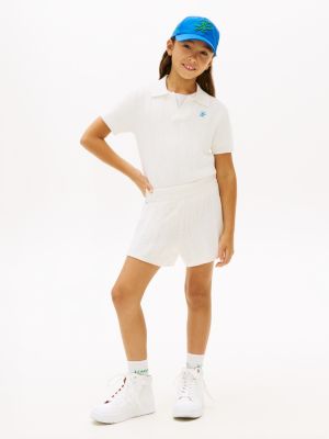 Kids' Crochet Short, Ivory Silk