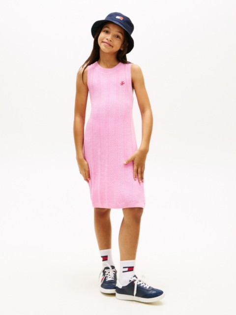 Tommy Hilfiger Kids' Sleeveless Crochet Dress