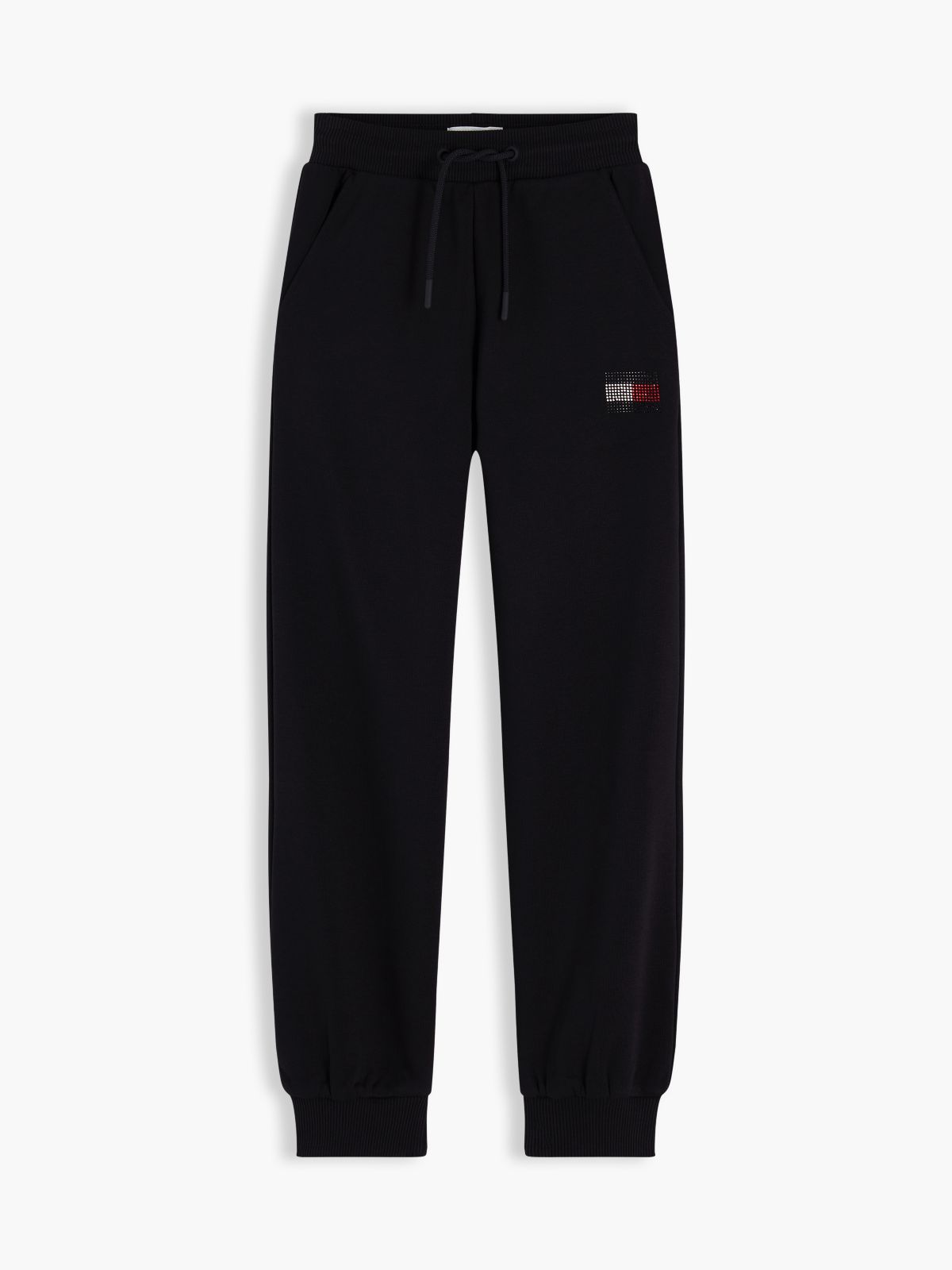 Kids' Rhinestone Flag Sweatpant — Black