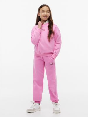 Kids' Rhinestone Flag Sweatpant, Pink Daisy