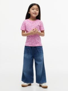 Kids' Doodle Print T-Shirt — Pink Daisy 2