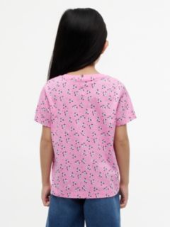 Kids' Doodle Print T-Shirt — Pink Daisy 4