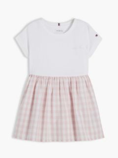 Kids' Gingham Seersucker Combo Dress — Whimsy Pink 5