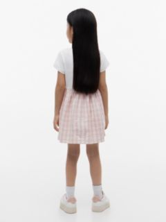 Kids' Gingham Seersucker Combo Dress — Whimsy Pink 4