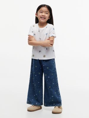 Детские джинсы Tommy Hilfiger Kids' Doodle Print Denim Culotte — фото 2
