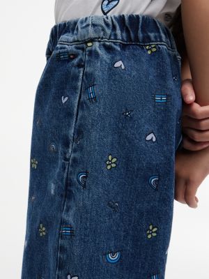 Детские джинсы Tommy Hilfiger Kids' Doodle Print Denim Culotte — фото 3