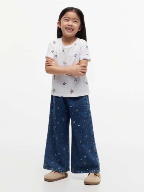 Детские джинсы Tommy Hilfiger Kids' Doodle Print Denim Culotte