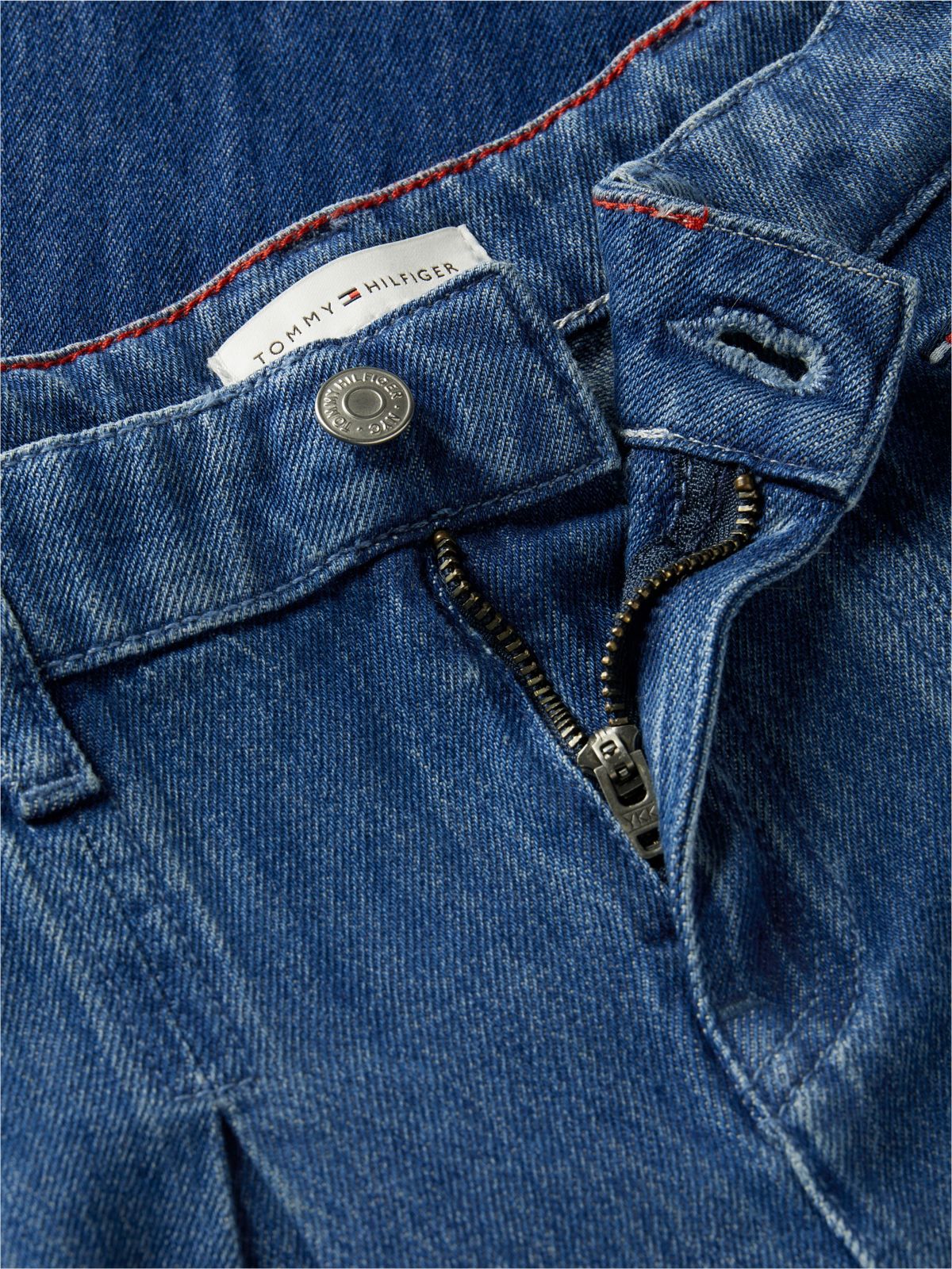 Kids' Pleated Denim Mini Skirt — Blue