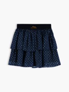 Kids' Foil Dot Tiered Skirt — Blue 5