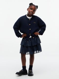 Kids' Foil Dot Tiered Skirt — Blue 2