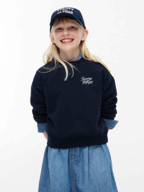 Детские худи Tommy Hilfiger Kids' Script Logo Sweatshirt