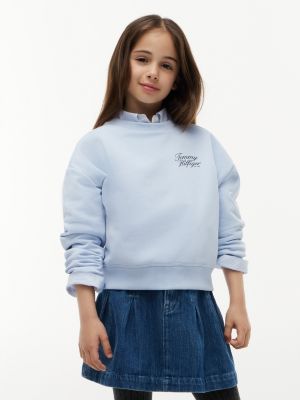 Kids' Script Logo Sweatshirt, Blue