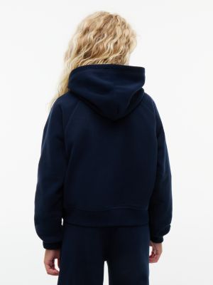 Детское худи Tommy Hilfiger Tonal Tommy Love Logo, цвет: Синий — фото 4