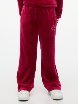 Kids' Studded Star Logo Velour Sweatpant, Blissful Berry