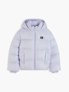 Kids' Shiny Hooded Puffer Jacket — Lavender Ice 5