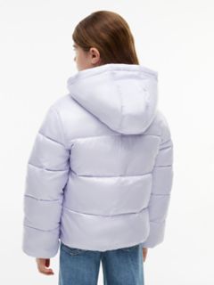 Kids' Shiny Hooded Puffer Jacket — Lavender Ice 4