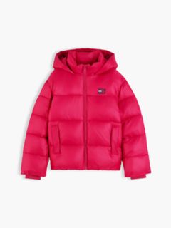 Kids' Shiny Hooded Puffer Jacket — Blissful Berry 5