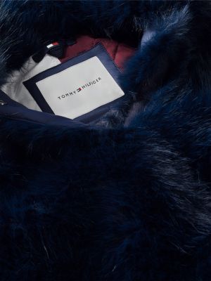 Детская куртка Tommy Hilfiger Faux Fur, цвет: Тёмно-синий — фото 6