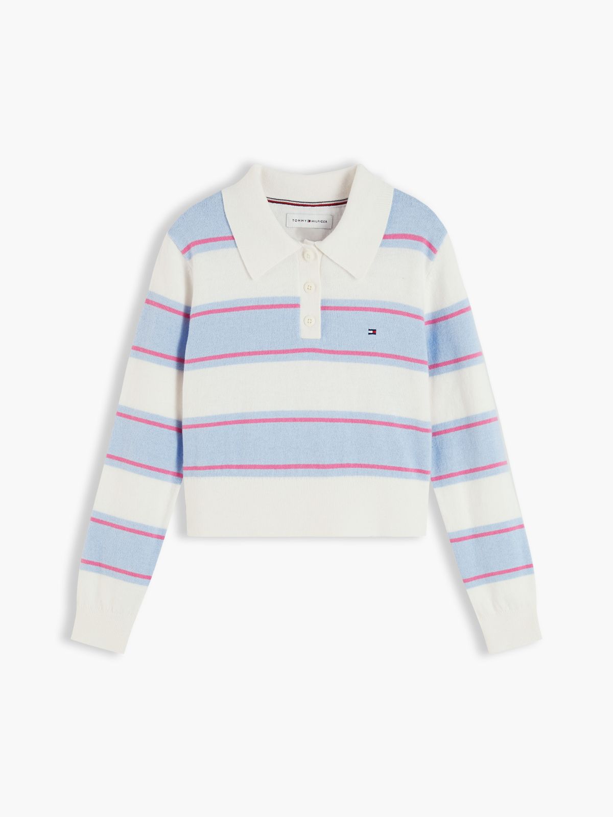 Kids' Wool Blend Sweater Polo — Blue