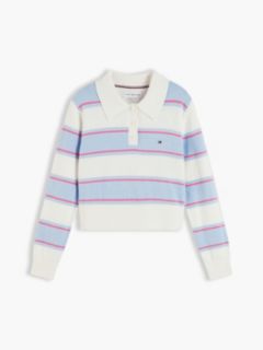 Kids' Wool Blend Sweater Polo — Blue 5