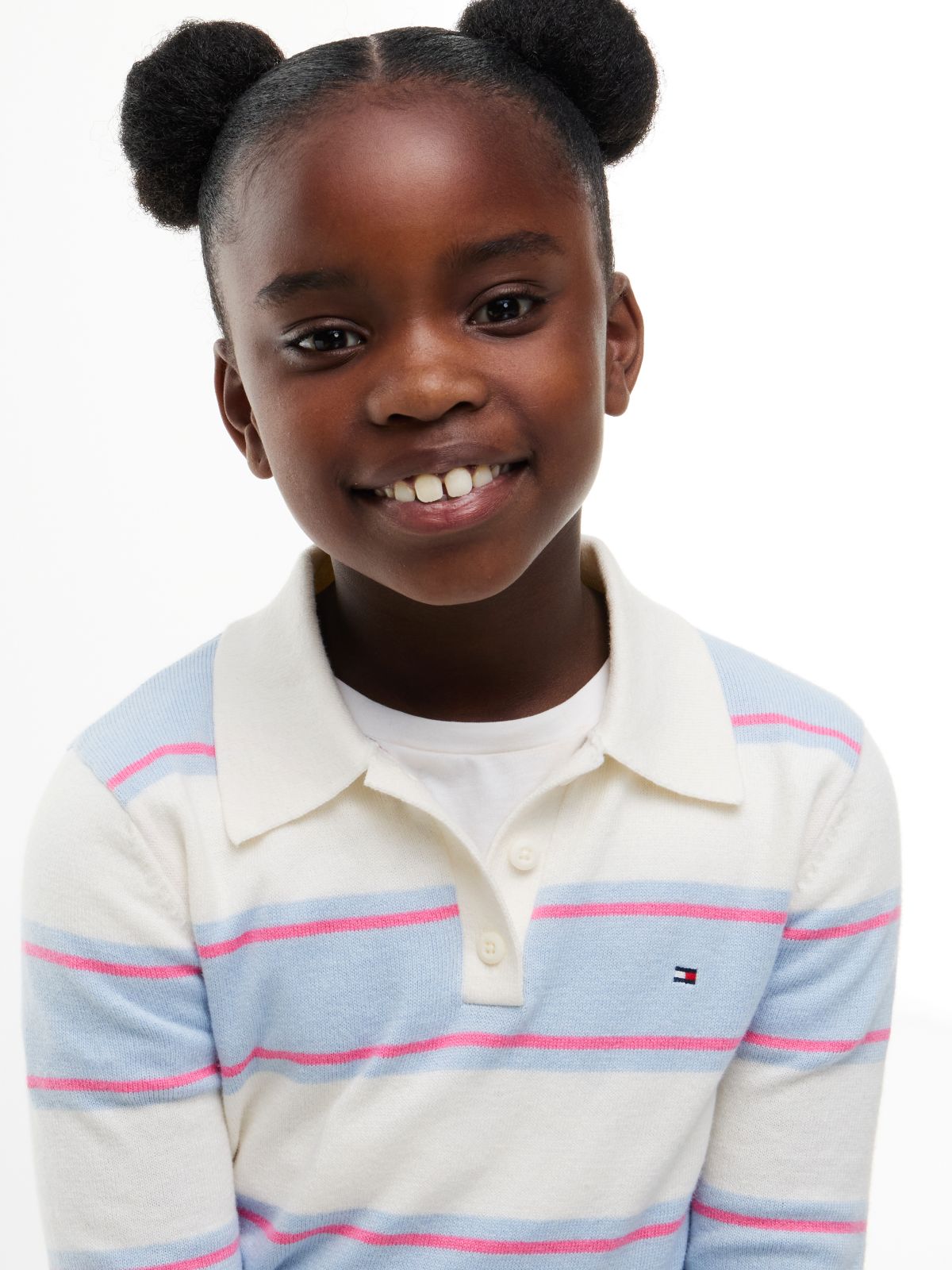 Kids' Wool Blend Sweater Polo — Blue