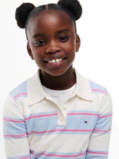 Kids' Wool Blend Sweater Polo — Blue 3