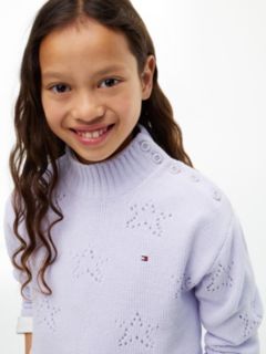 Kids' Star Motif Chenille Sweater — Lavender Ice 3