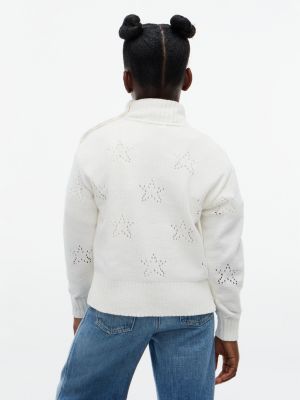 Детский свитер Tommy Hilfiger Star Motif Chenille, цвет: Слоновая кость — фото 4