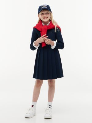 Kids' Ponte Skater Dress, Blue