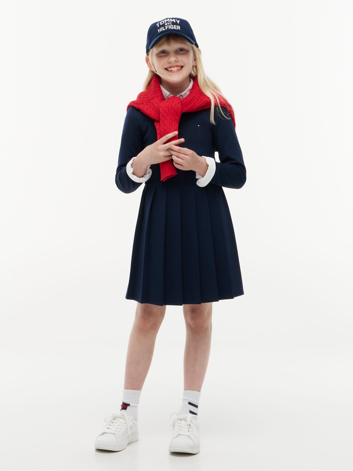 Kids' Ponte Skater Dress — Blue