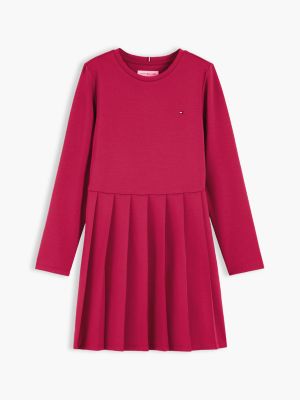 Детское платье Tommy Hilfiger Ponte Skater, цвет: Ягодный — фото 5