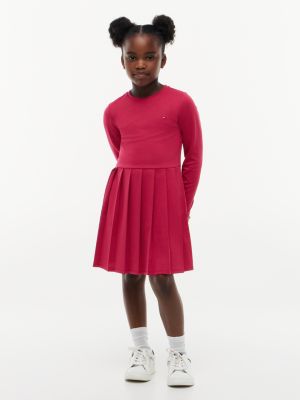 Kids' Ponte Skater Dress, Blissful Berry