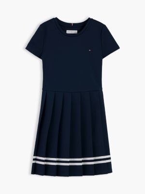 Детское платье Tommy Hilfiger Short-Sleeve Ponte Skater, цвет: Синий — фото 5