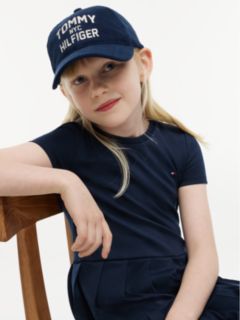 Kids' Short-Sleeve Ponte Skater Dress — Blue 2