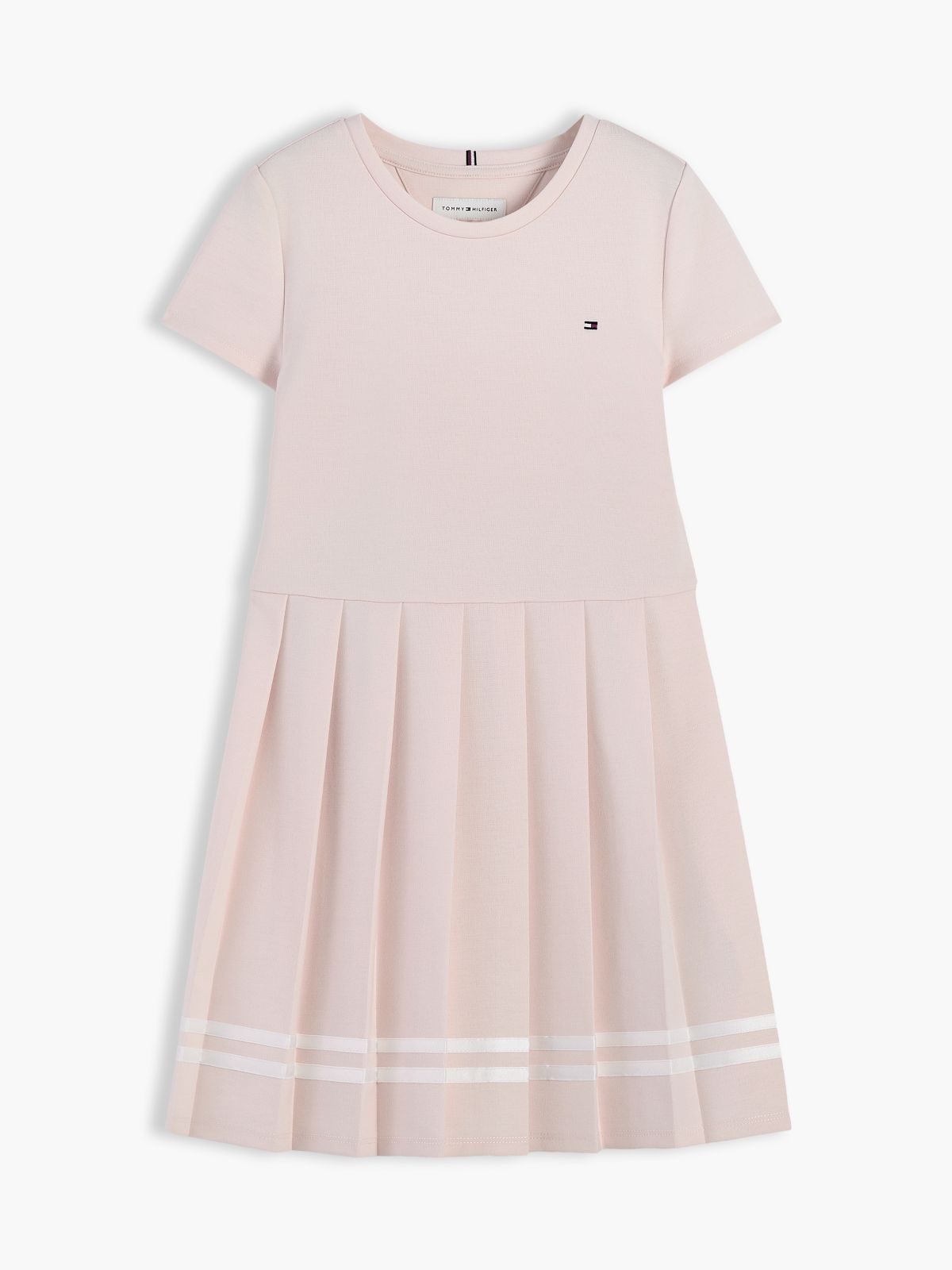 Kids' Short-Sleeve Ponte Skater Dress — Whimsy Pink