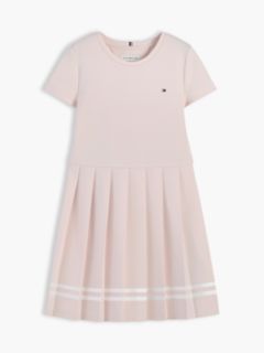 Kids' Short-Sleeve Ponte Skater Dress — Whimsy Pink 5