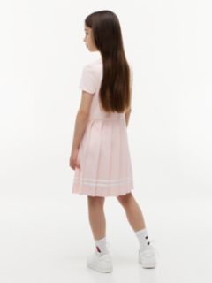 Kids' Short-Sleeve Ponte Skater Dress — Whimsy Pink 4