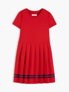 Kids' Short-Sleeve Ponte Skater Dress — Red Glare 5