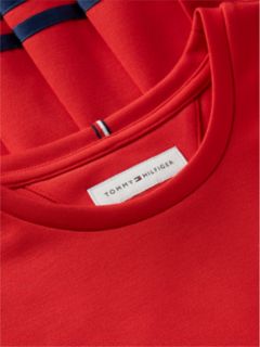 Kids' Short-Sleeve Ponte Skater Dress — Red Glare 6