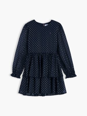 Детское платье Tommy Hilfiger Foil Dot Party, цвет: Синий — фото 5