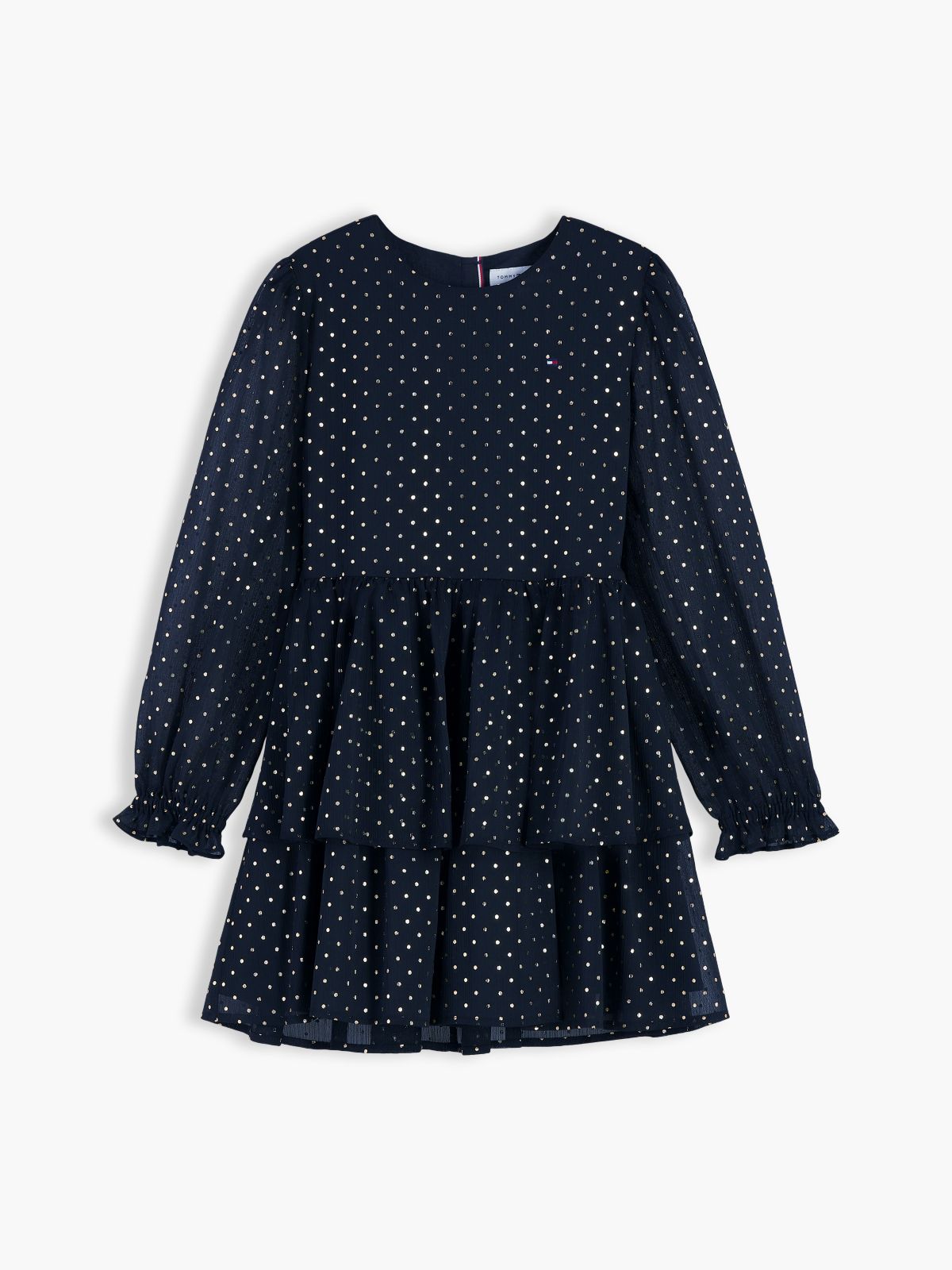 Kids' Foil Dot Party Dress — Blue