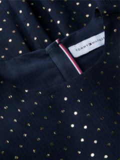 Kids' Foil Dot Party Dress — Blue 6