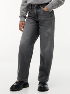 Kids' Lightweight Barrel Jean — Greyused 2