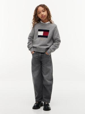 Kids' Lightweight Barrel Jean, Greyused