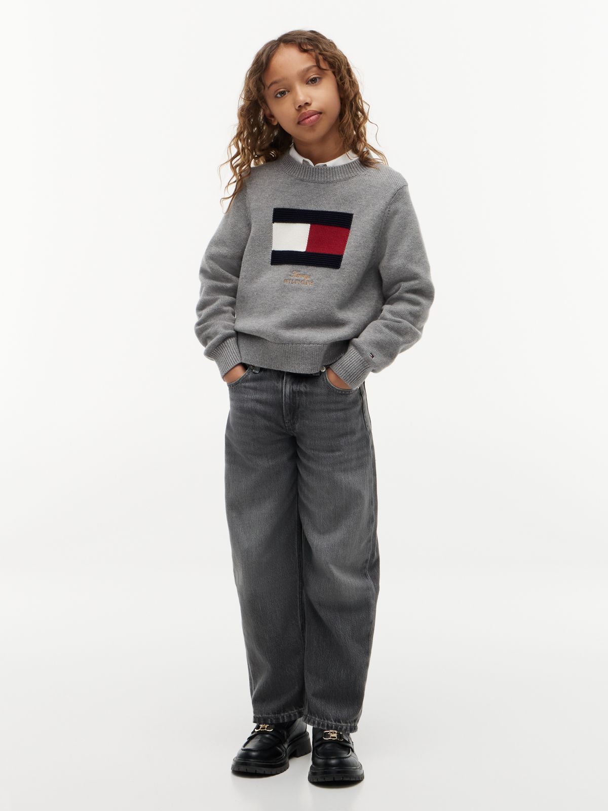 Kids' Lightweight Barrel Jean — Greyused