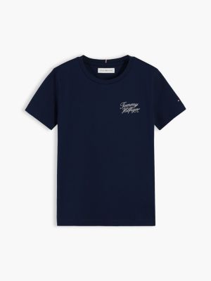 Детские футболки Tommy Hilfiger Kids' Hilfiger Script Logo T-Shirt — фото 5