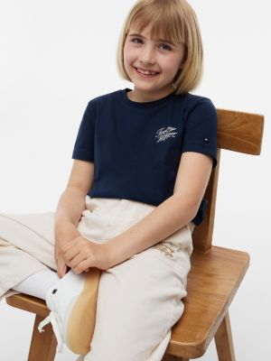 Детские футболки Tommy Hilfiger Kids' Hilfiger Script Logo T-Shirt — фото 3
