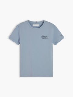 Kids' Hilfiger Script Logo T-Shirt — Sky Blue 5