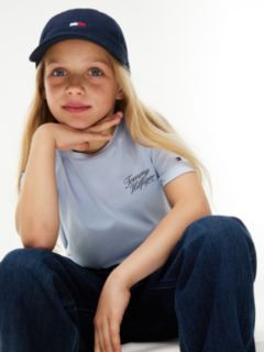 Kids' Hilfiger Script Logo T-Shirt — Sky Blue 3
