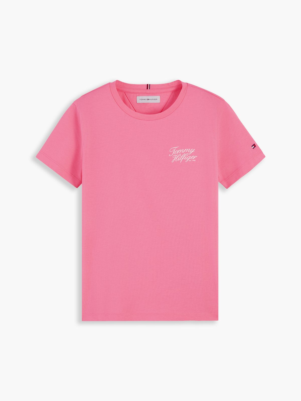 Kids' Hilfiger Script Logo T-Shirt — Exotic Pink